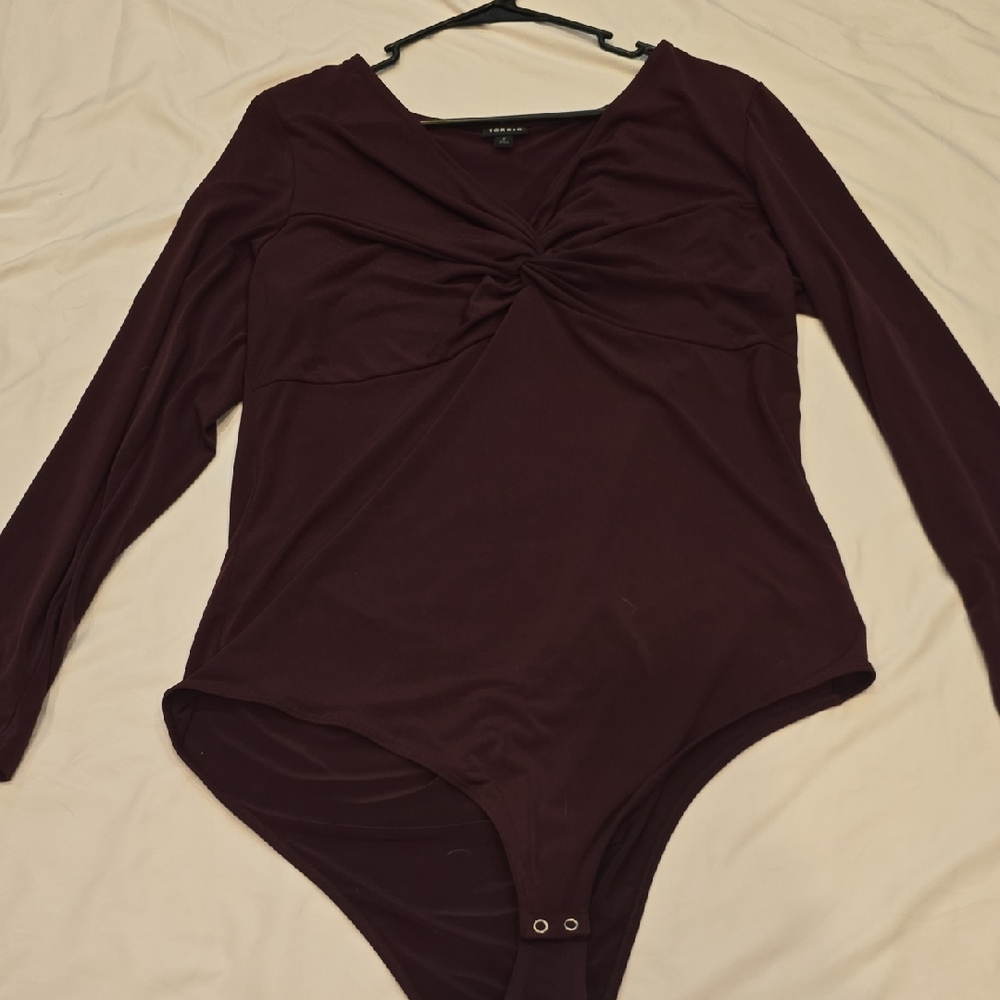 Torrid Rich Burgundy Bodysuit